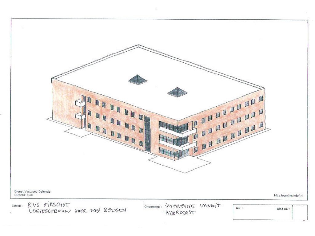 huisvesting officieren Oirschot, ontwerpschets